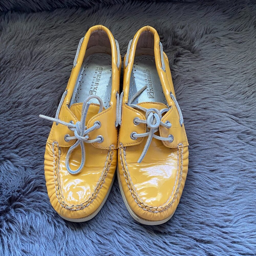 Sperry Topsider Yellow Leather Shoes